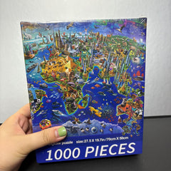 1000pcs Global Landmarks & Wildlife Jigsaw Puzzle - DIY
