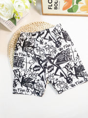 Boys Tie Dye Doodle Shorts Swim Trunks for Summer Fun