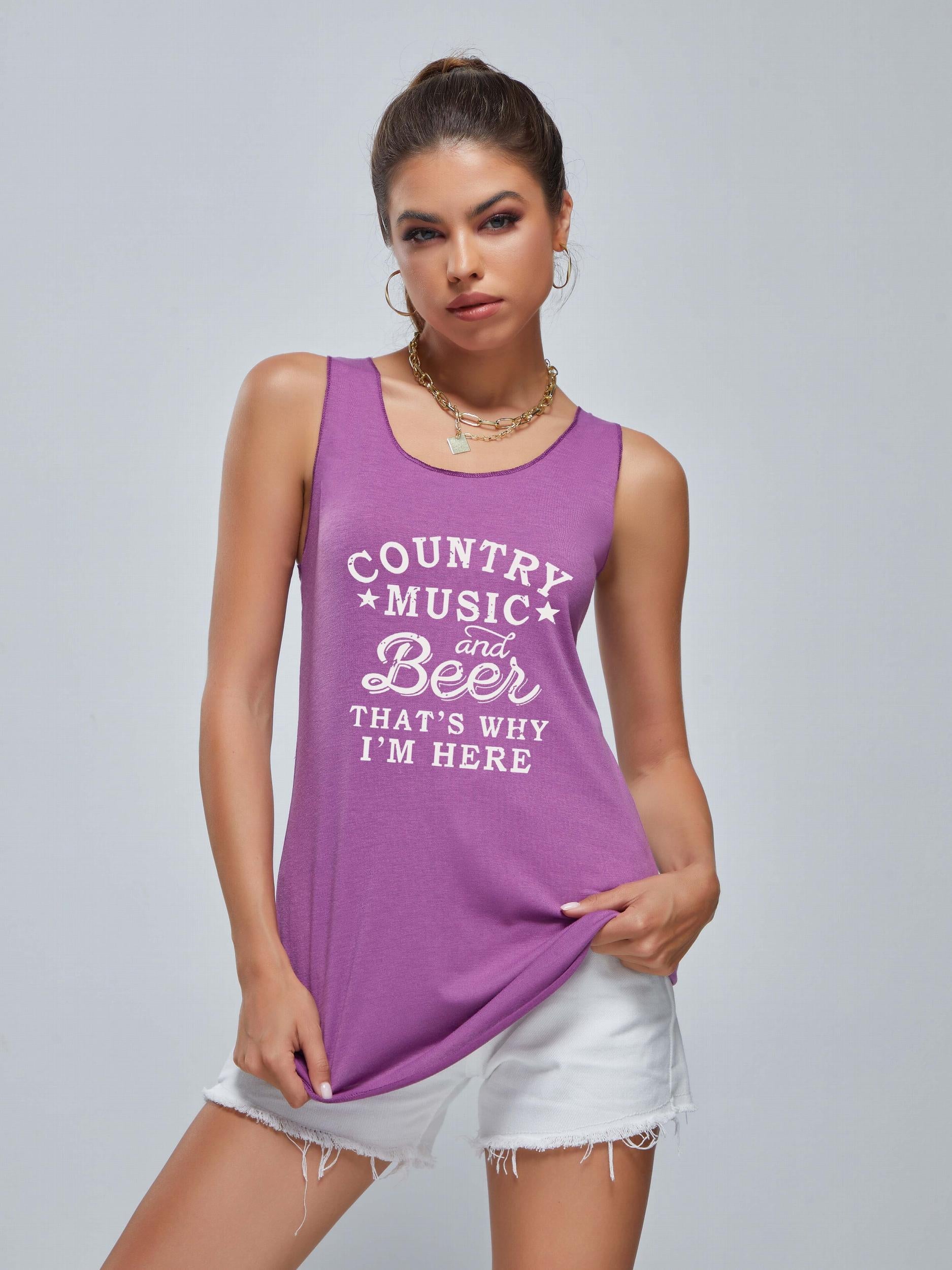 Music Graphic Tank Top for Women