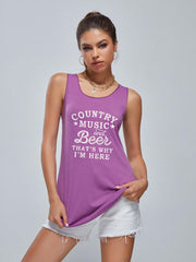 Music Graphic Tank Top for Women
