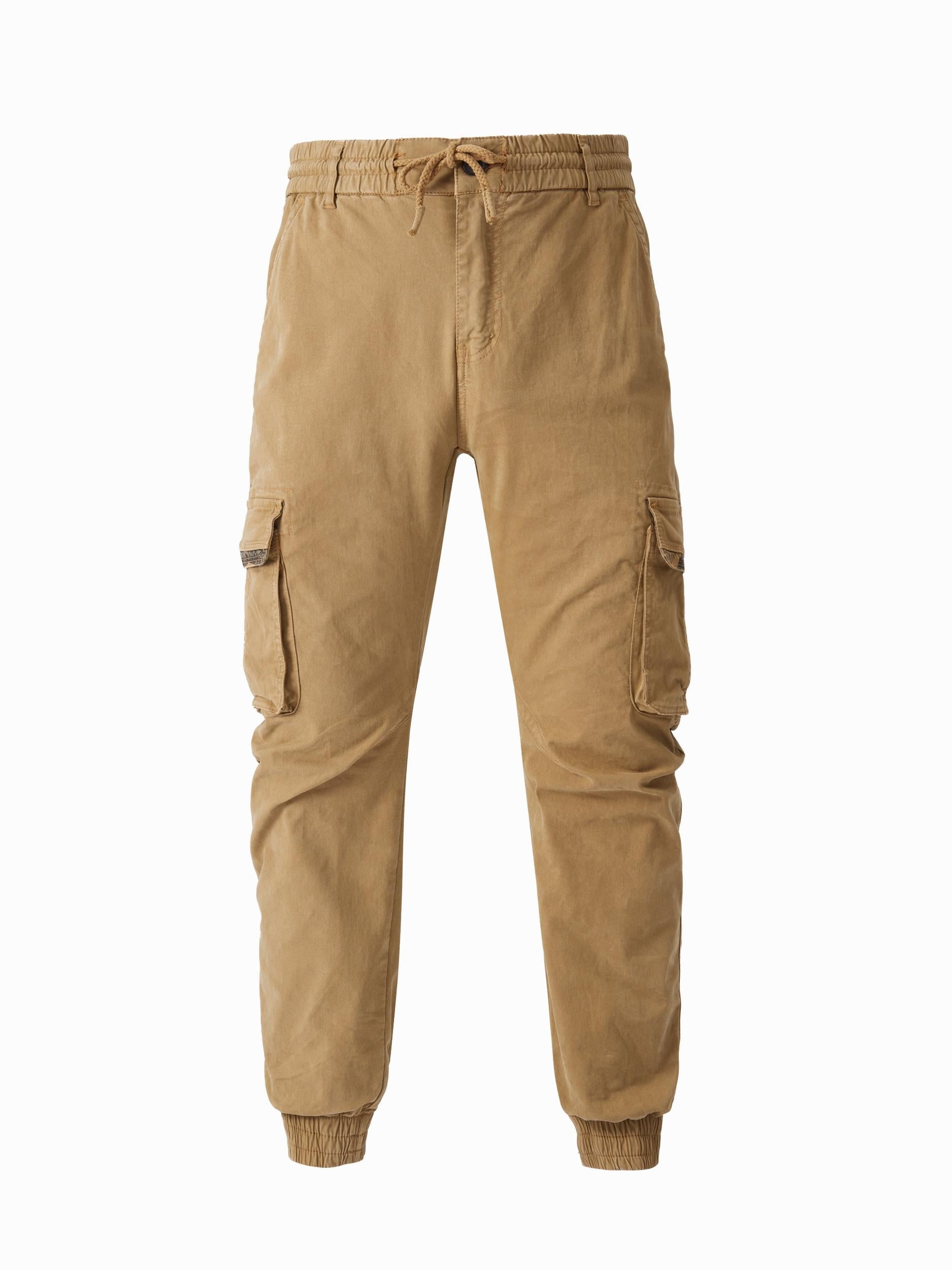 Cotton Classic Flap Pockets Cargo Pants Men's Casual Techwear