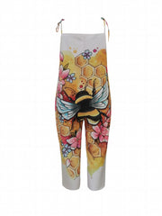 Bee & Floral Print Cami Jumpsuit