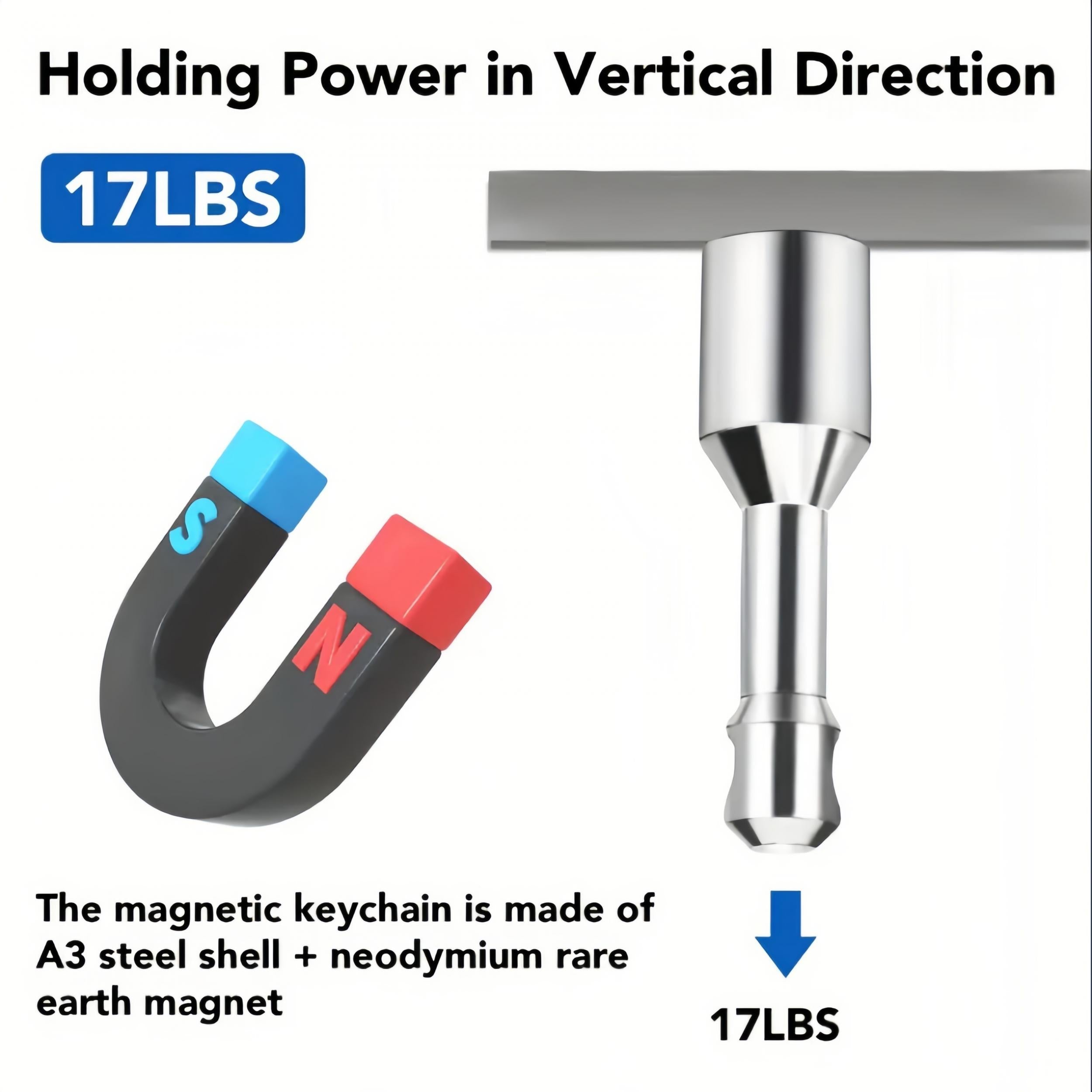 12mm Strong Magnet Keychain Magnetic Key Ring Hanger DIY Outdoor Tools