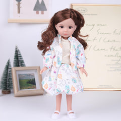 35 Girl Doll Winter Outfit Collectible Toy Christmas Gift Light Brown