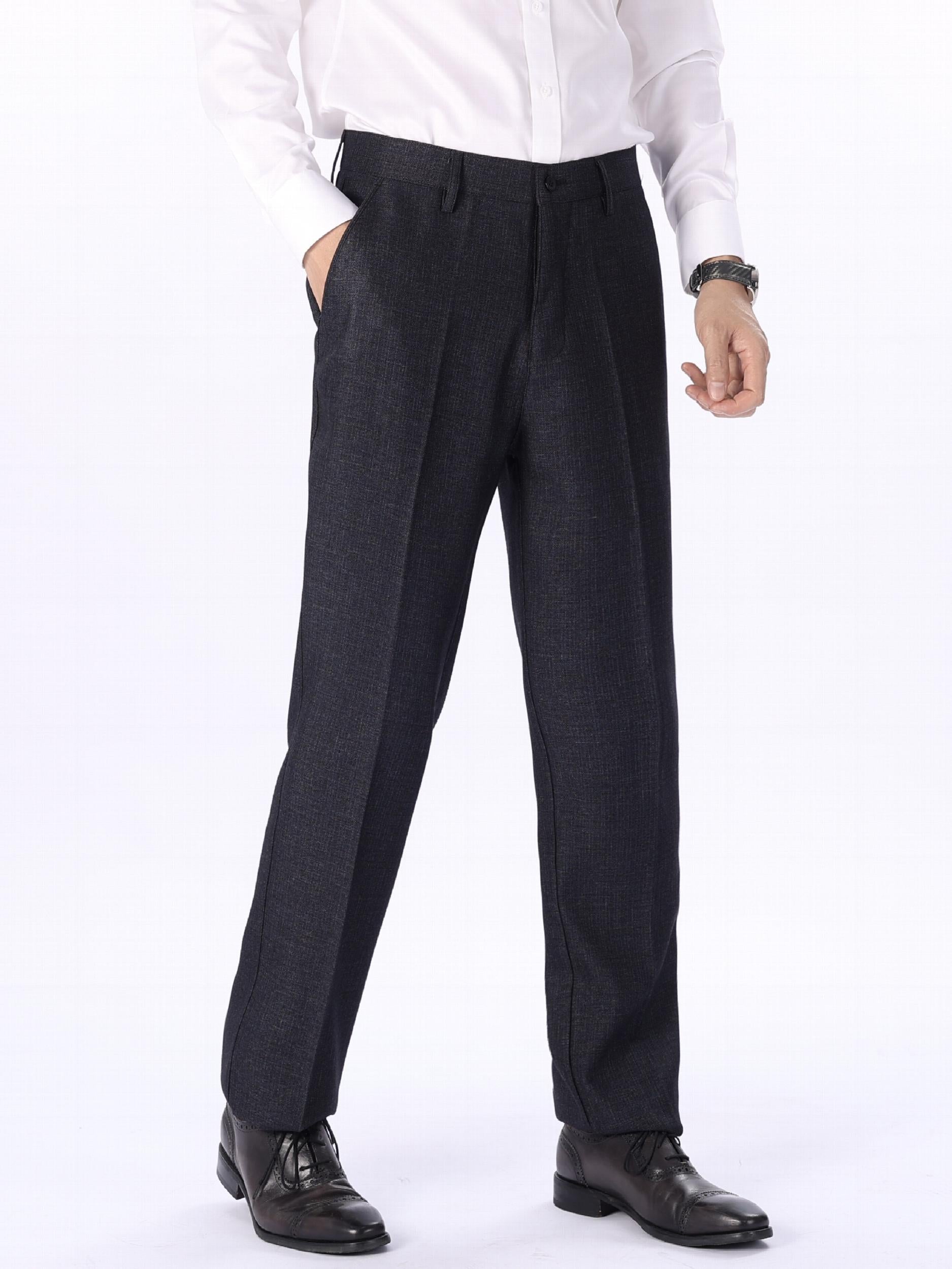 Men's Formal Solid Straight Leg Dress Pants For Business