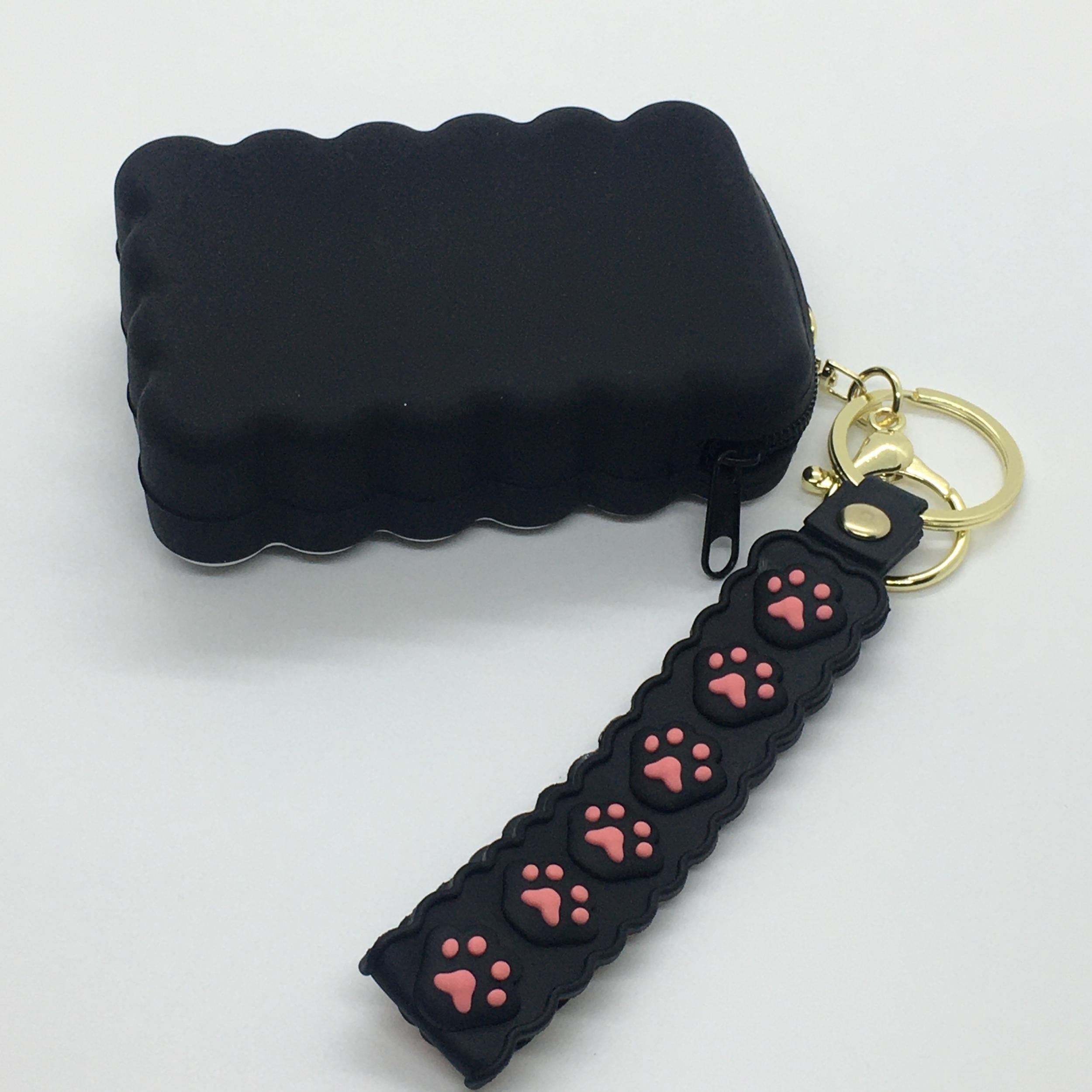 Cartoon Cat Palm Coin Purse Keychain For Girls