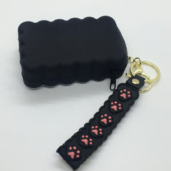 Cartoon Cat Palm Coin Purse Keychain For Girls