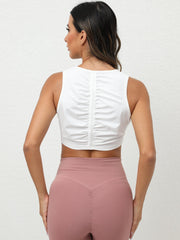 Women's V-neck Crop Tank Top Yoga Bra