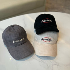 Freedom Embroidery Unisex Baseball Cap Vintage Solid Washed Dad Hats