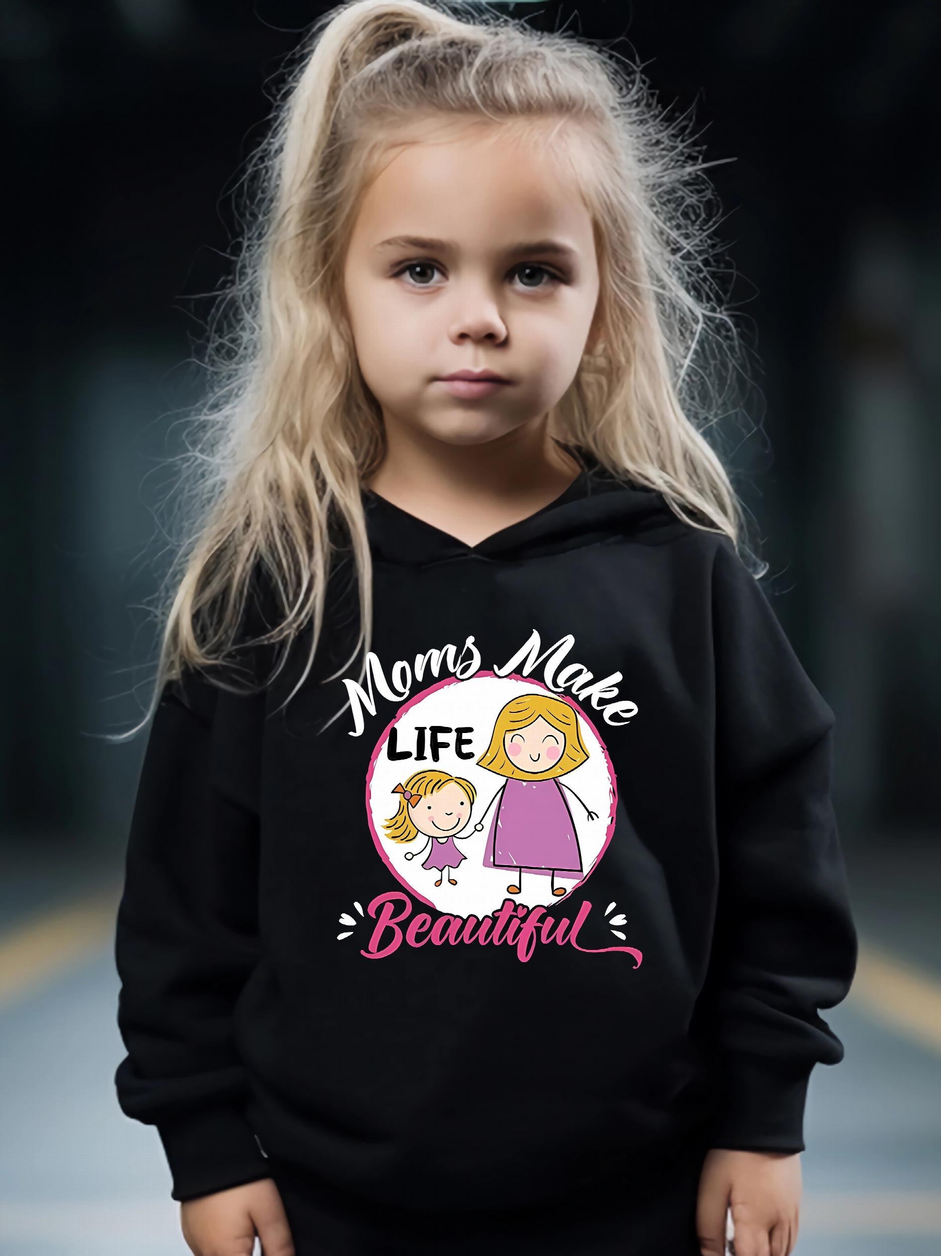 2pcs MOMS LIFE Hoodies Pants Set Sports Gift Girls