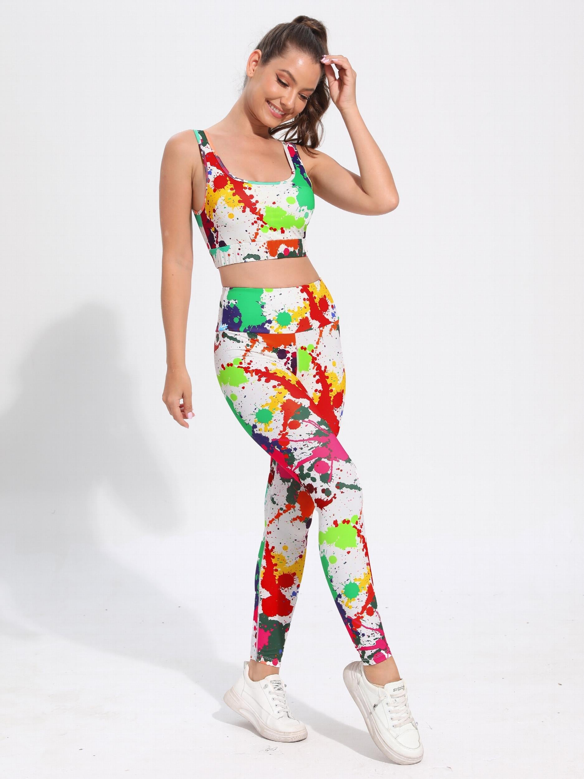 Graffiti Yoga Sports Set: Bra & Leggings