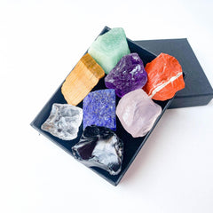8pcs Large Rare Crystals Chakra Healing Stones Gem Collection Gift Box