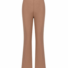 Ribbed Flared Pants Casual Women's Clothing