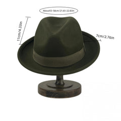 Fedora Cap Couple Woolen Felt Jazz Hat