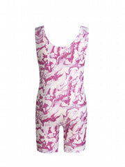 Girls Sleeveless Athletic Jumpsuit Gymnastics Leotards Cycling Training Wear