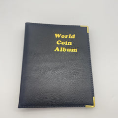 Leather Loose leaf 360 Grid Coin Collection Book Protect Showcase