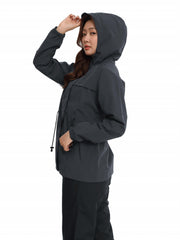 Waterproof Windproof Puffer Coat Lightweight Hooded Jacket Women's Outerwear