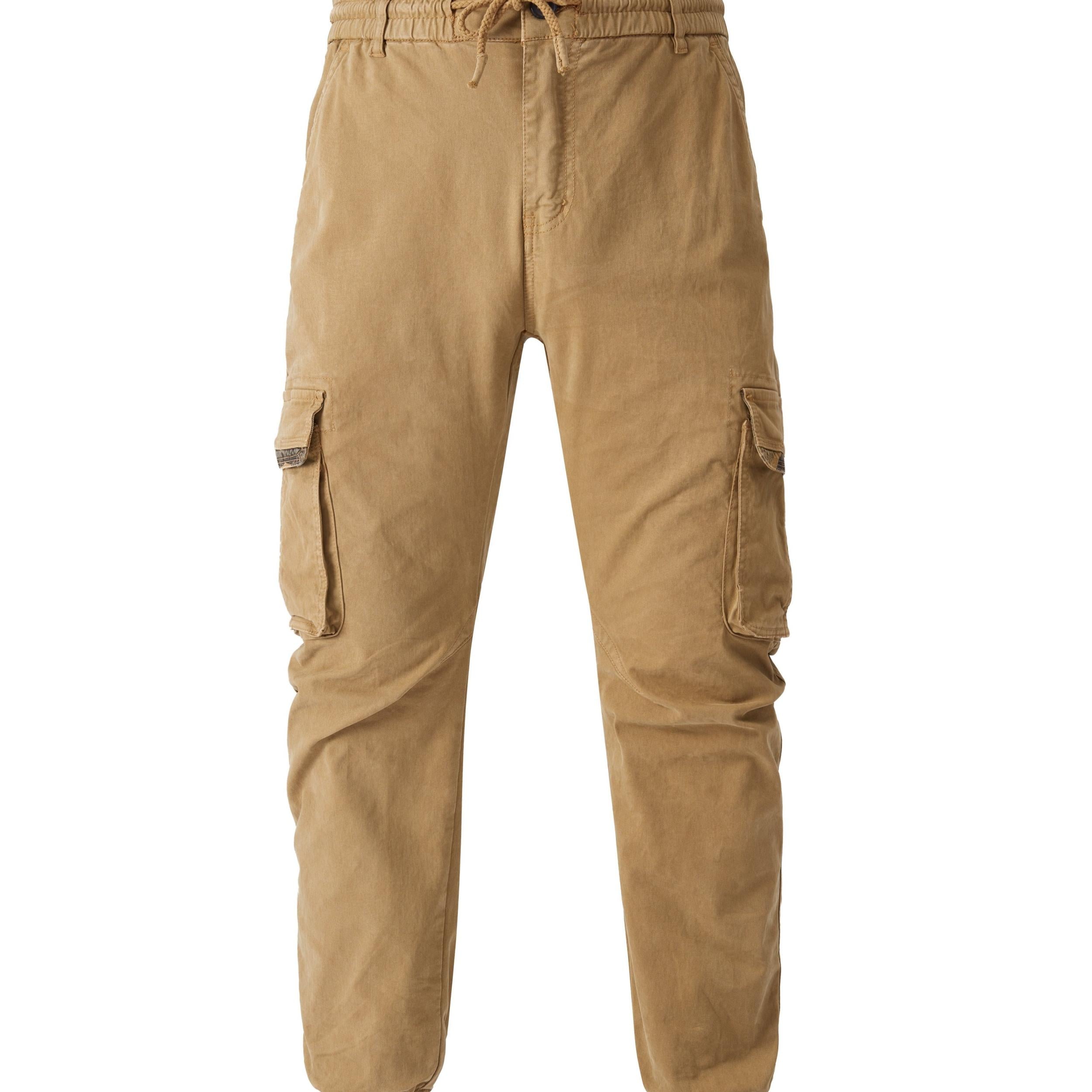 Cotton Classic Flap Pockets Cargo Pants Men's Casual Techwear