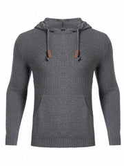 Hooded Knitted Sweater Men's Casual Pullover For Fall Winter