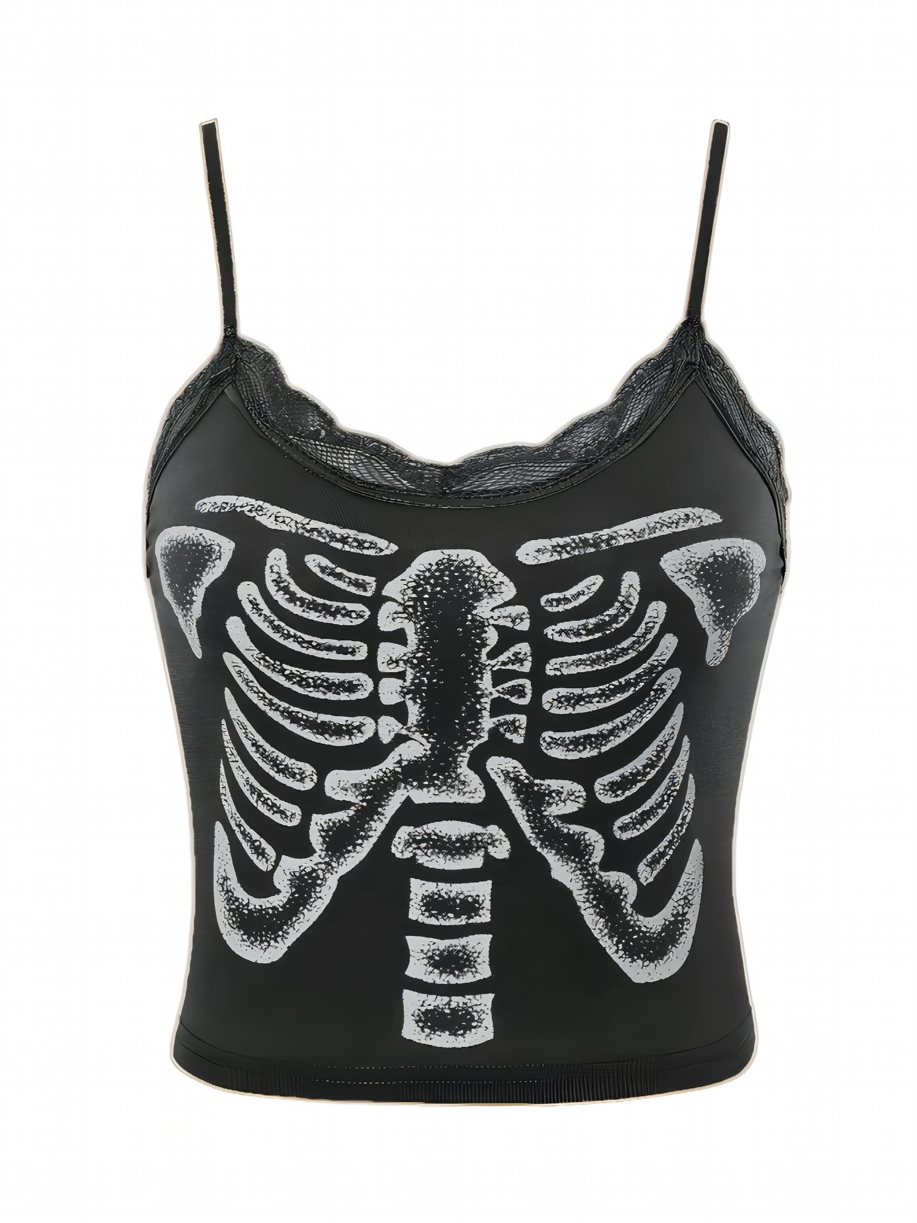 Graphic Print Crop Cami for Summer & Spring
