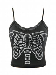 Graphic Print Crop Cami for Summer & Spring