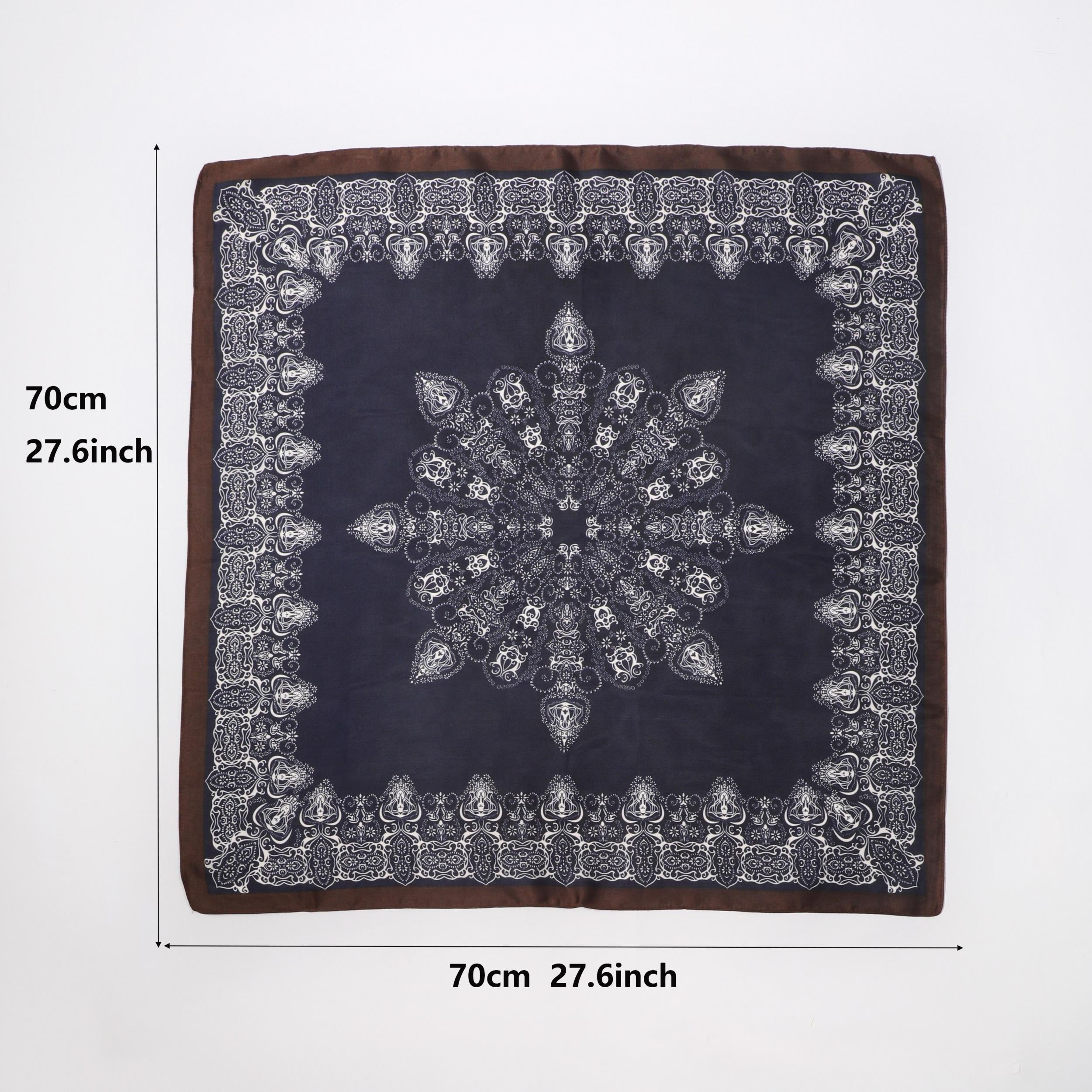 Men's Crown Pattern Square Scarf