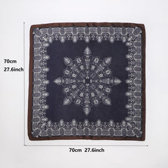 Men's Crown Pattern Square Scarf