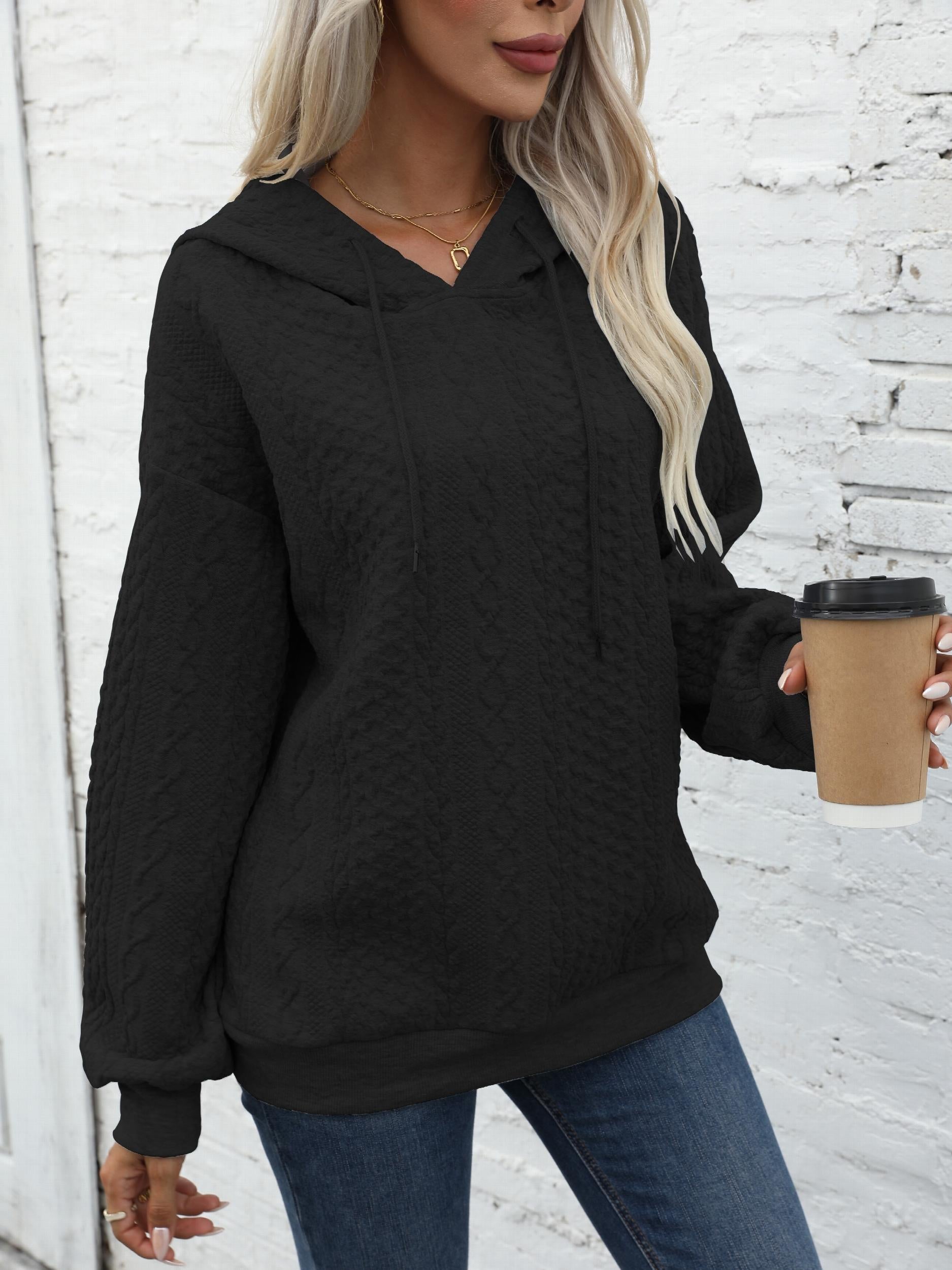 Drawstring Hoodie Long Sleeve Sweatshirt