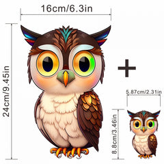 2pcs Owl Iron on Heat Transfer Sticker For DIY Clothing T Shirt Mask Jeans
