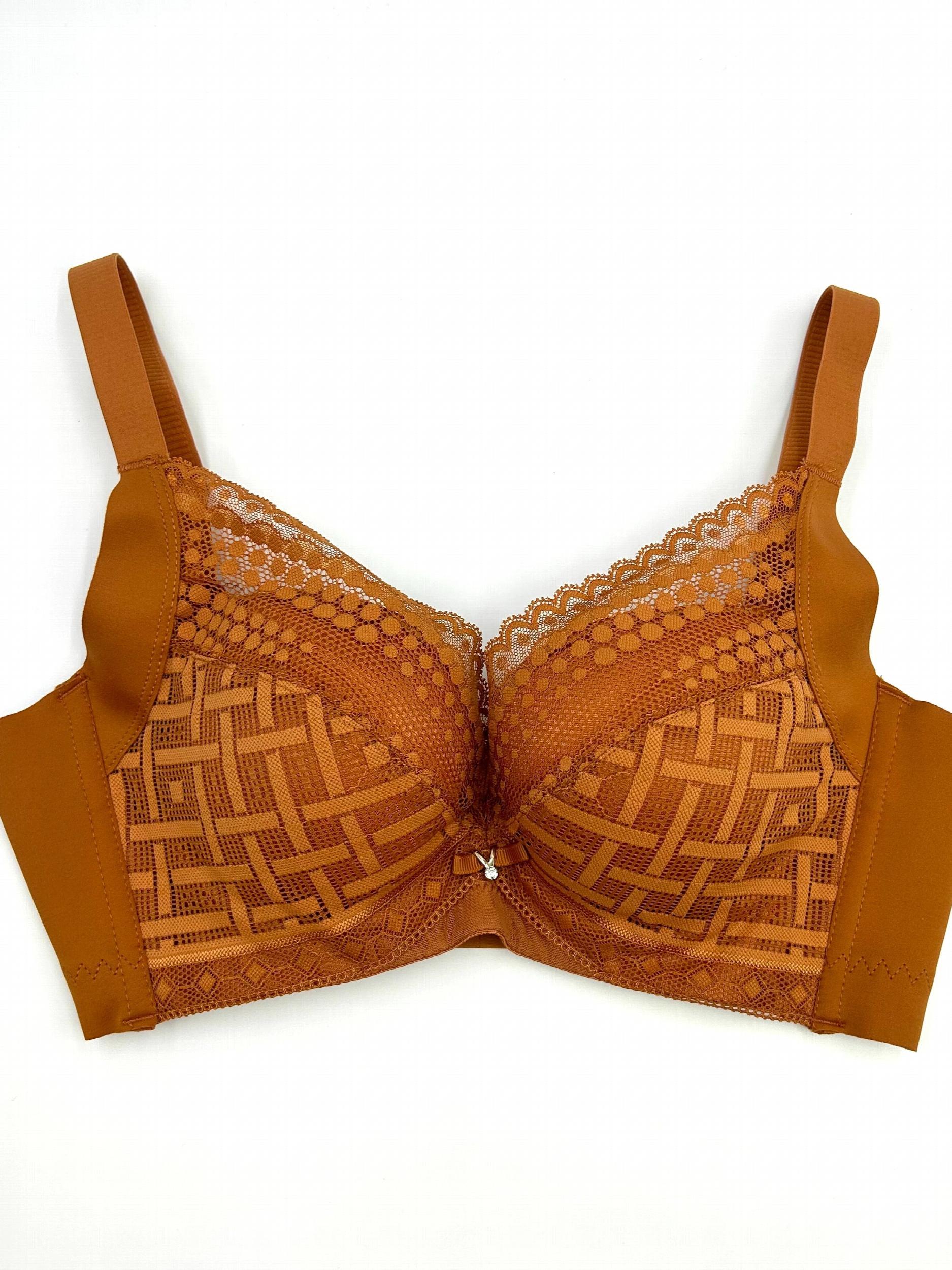 Plaid Lace Push Up Bra Breathable Women's Lingerie