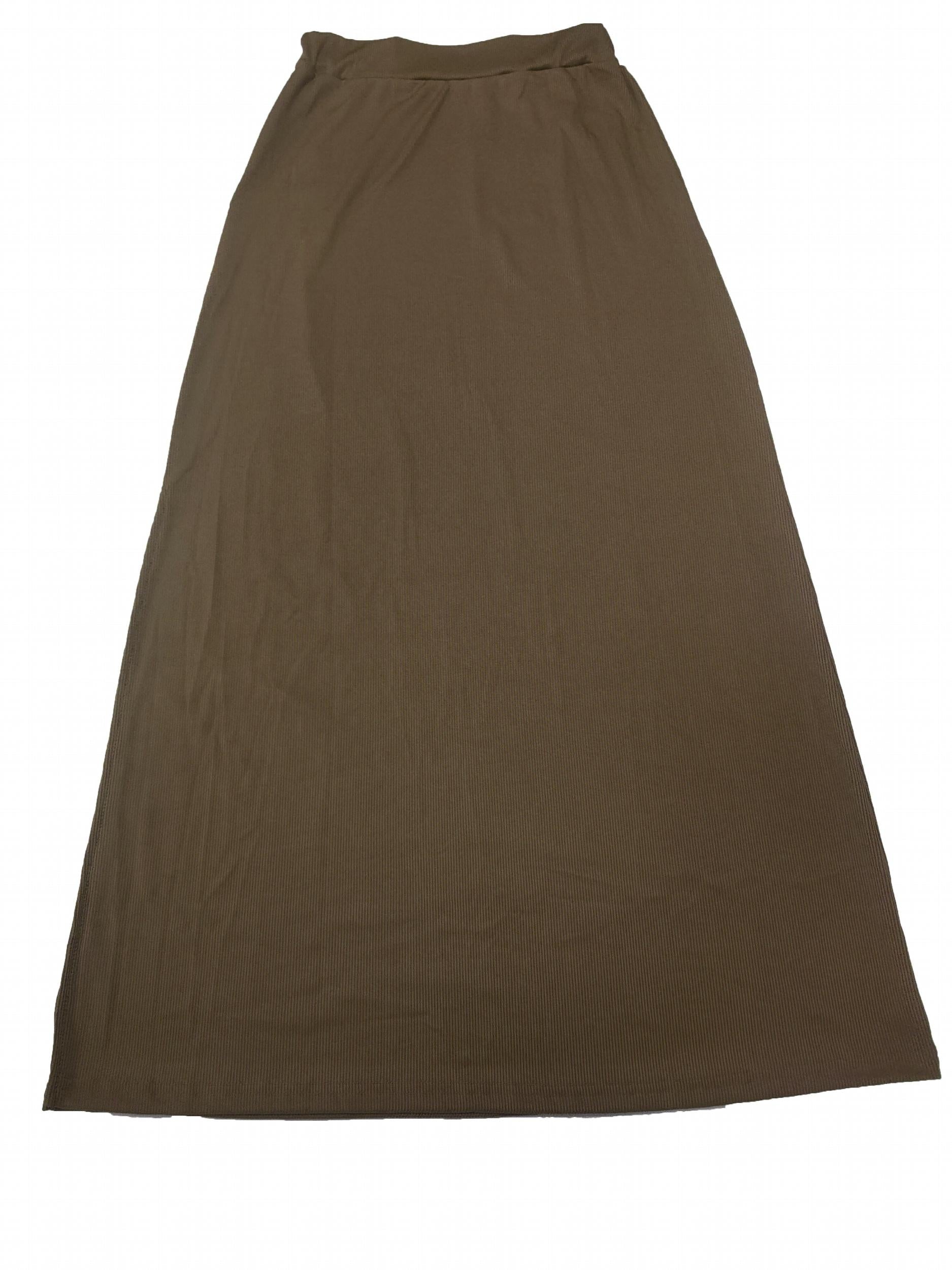 High Waist Solid Split Maxi Skirt for Women