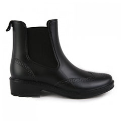 PVC Round Toe Flat Waterproof Rain Boots Comfortable Non Slip Rain Shoes