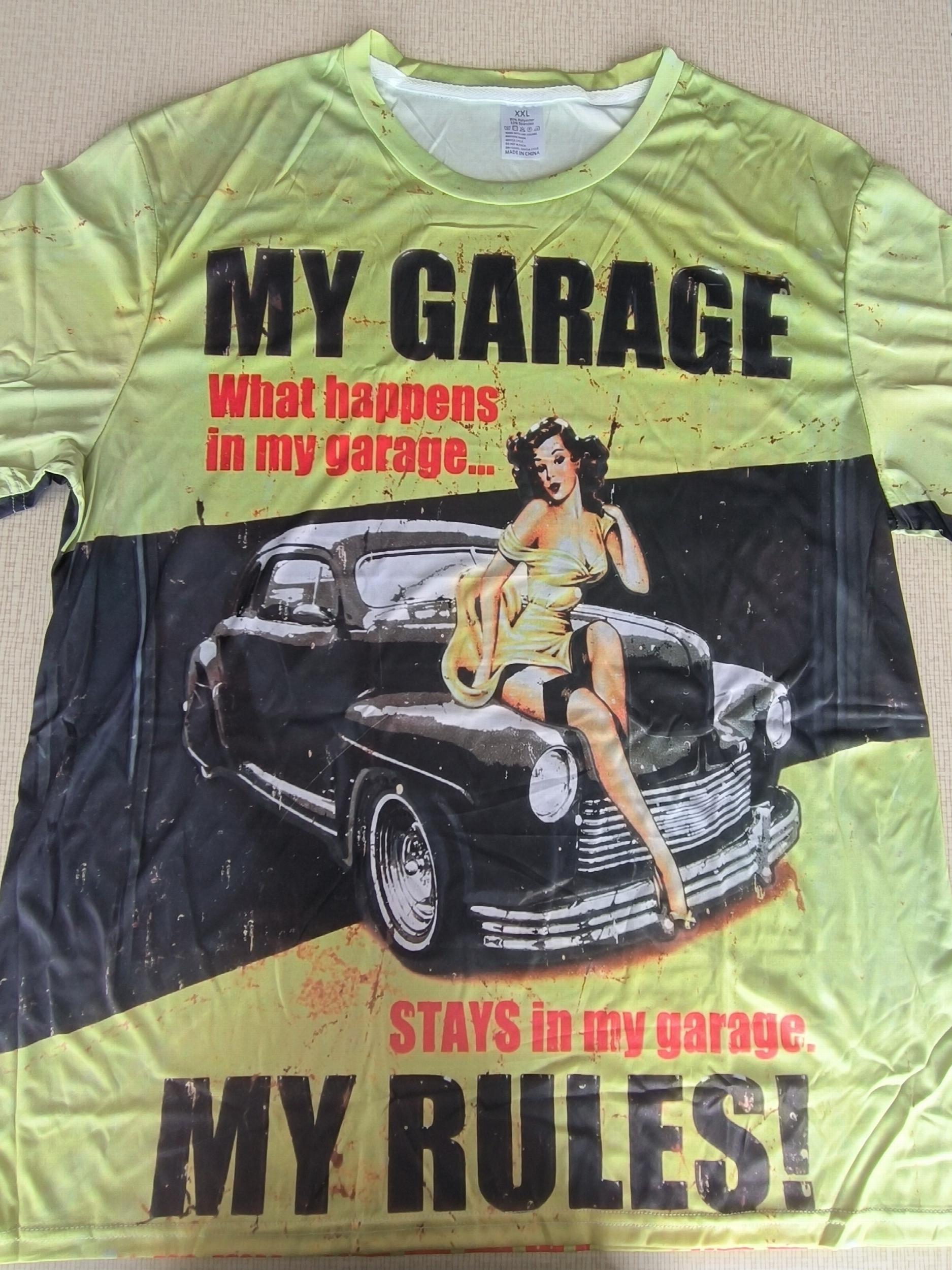 Men's Vintage Car Print T shirt Casual Comfy Mid Stretch 3D Print Tee