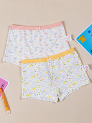 4pcs Girl's Cotton Striped Boxer Briefs for Children