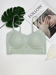 Wireless Lace Bra with Scallop Trim