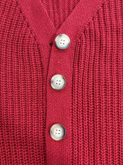 Solid Long Sleeve Button Up V Neck Knit Tunic Cardigan