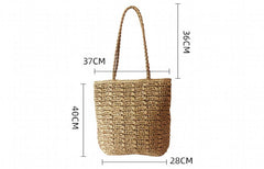 Straw Bucket Totes Women Shoulder Bags Beach Bag Ladies Hand Bags Female