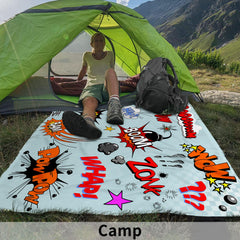 Funny Bomb Print Picnic Mat Waterproof Sandproof Outdoor Adventures
