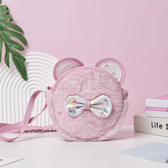 Cartoon Cat Plush Crossbody Bag for Girls