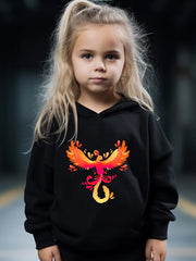 Phoenix Print 2pcs Girls Sports Outfits - Spring/Fall Outdoor Gift