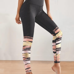 Colorful Slim Fit Yoga Pants High Stretch Cropped