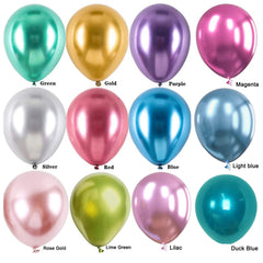 50pcs 30 48 Cm Metal Balloons Colorful Decoration with Pump