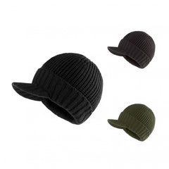 Striped Knitted Baseball Cap Winter Outdoor Hat