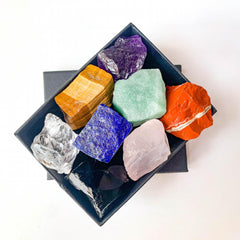 8pcs Large Rare Crystals Chakra Healing Stones Gem Collection Gift Box