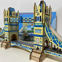 DIY 3D Tower Bridge Wooden Building Decoration & Puzzle Toy