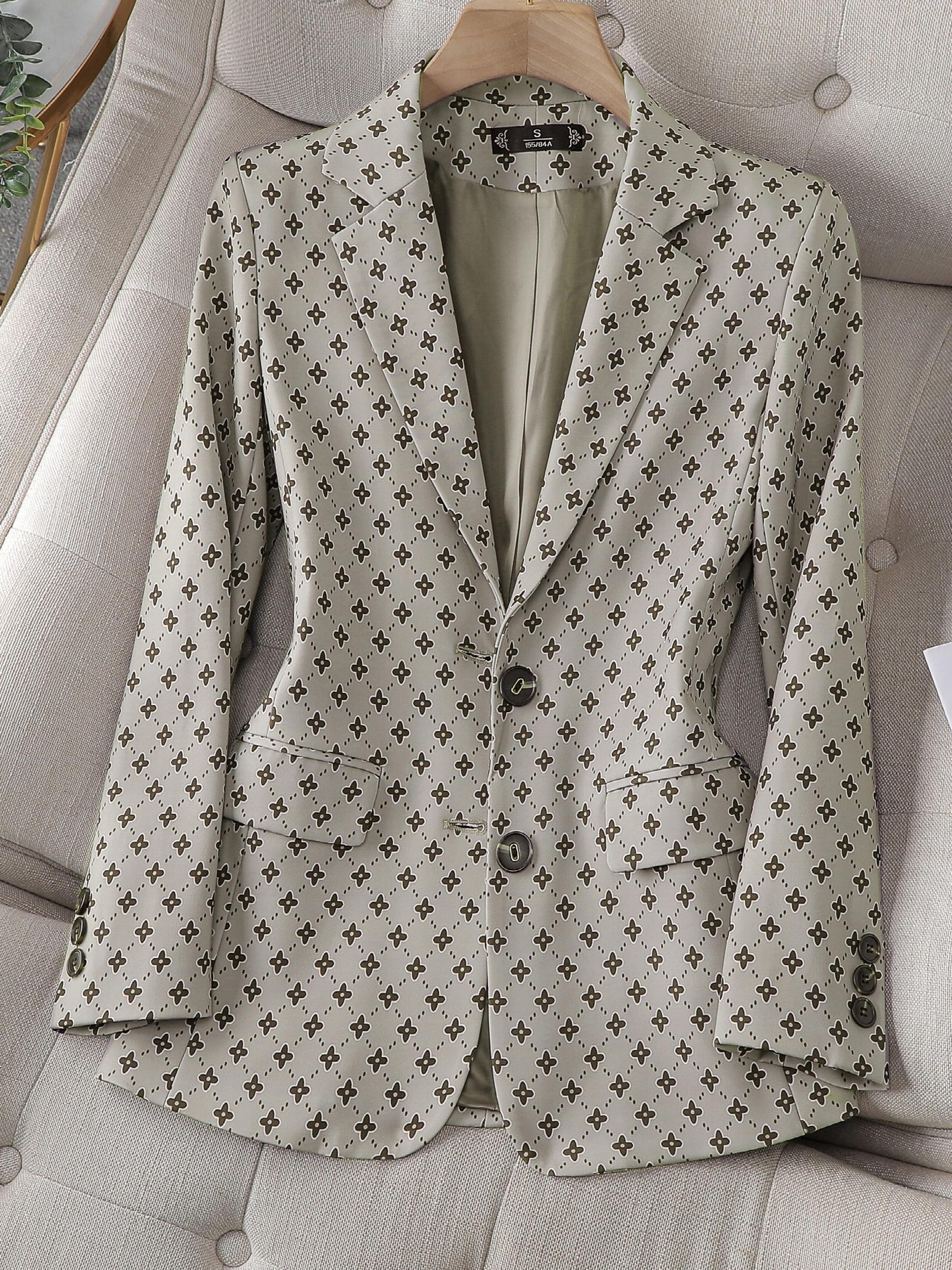 Button Front Blazer Casual Lapel Long Sleeve Women's Clothing