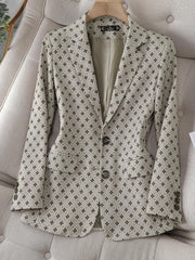 Button Front Blazer Casual Lapel Long Sleeve Women's Clothing