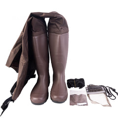Waterproof Hip Waders Outdoor Fishing Pants Brown