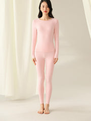 Women's Thermal Underwear Set Long Sleeve Crew Neck Tops & Pants