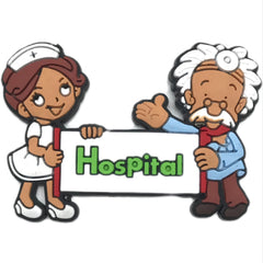 15pcs Nurse Pattern Shoe Decorations for Christmas & Birthday Favors